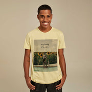 Recycled Polyester + Linen Men's T-shirt - My Body My Rules