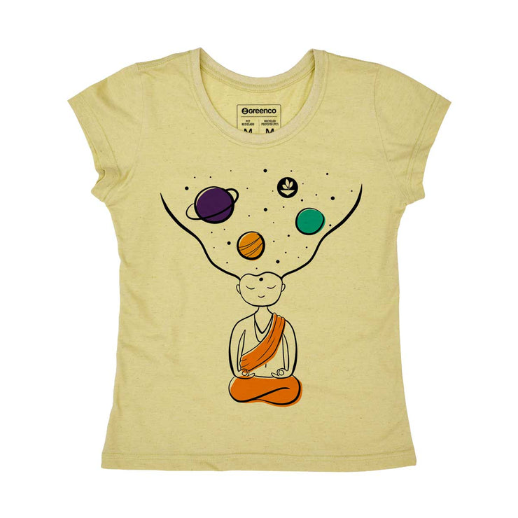 Recycled Polyester + Linen Women's T-shirt - Quiet Please