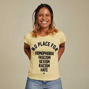 Recycled Polyester + Linen Women's T-shirt - No Place