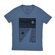 Men's V-neck T-shirt - Ocean Moon