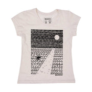 Recycled Polyester + Linen Women's T-shirt - Ocean Moon