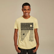 Recycled Polyester + Linen Men's T-shirt - Ocean Moon