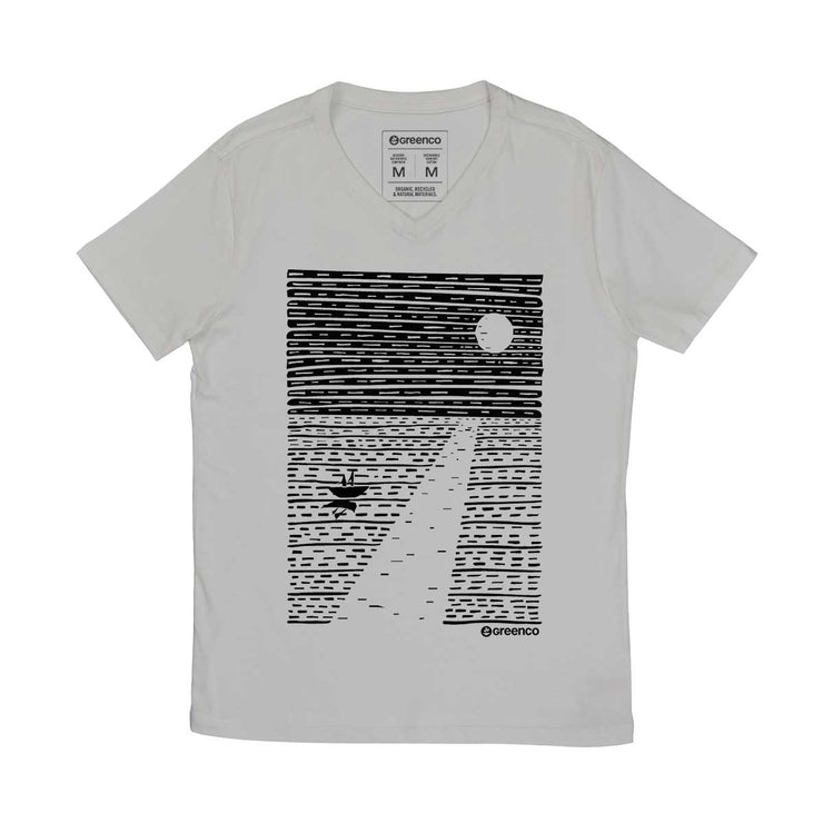 Men's V-neck T-shirt - Ocean Moon