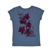 Women's V-neck T-shirt - Rose Orquid Backside