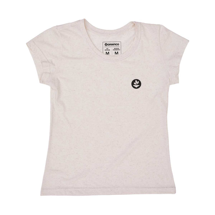 Recycled Polyester + Linen Women's T-shirt - Rose Orquid Backside