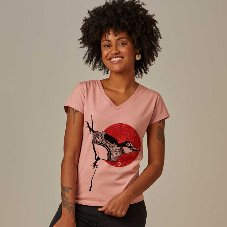 Women's V-neck T-shirt - Bird