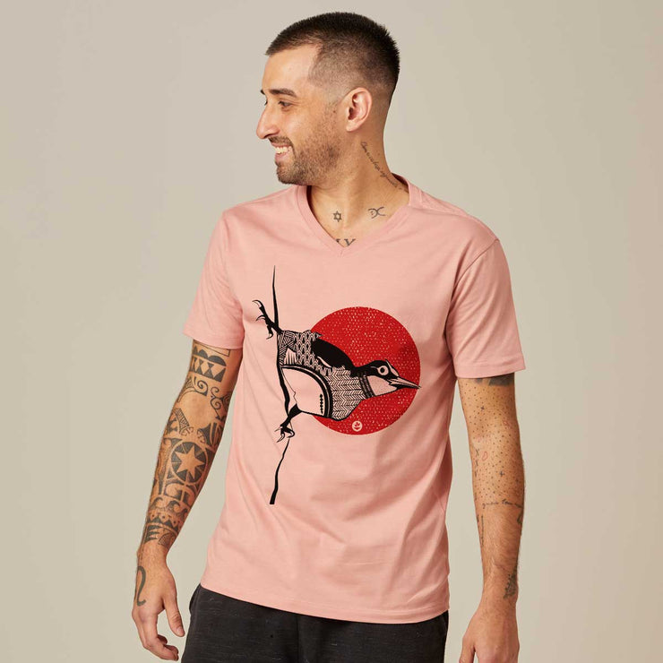 Men's V-neck T-shirt - Bird