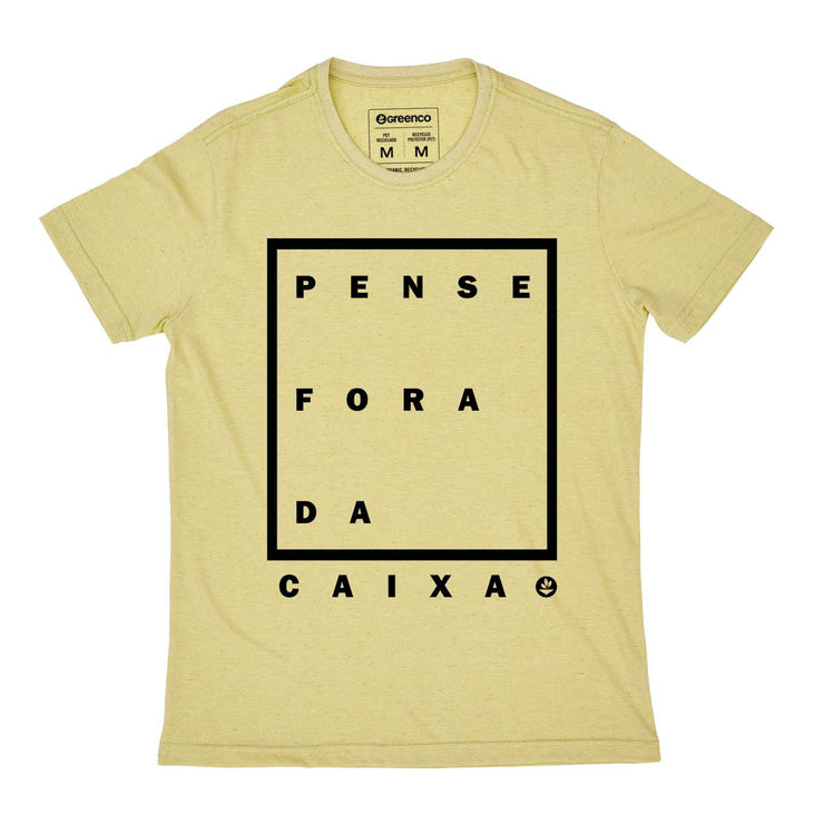 Recycled Polyester + Linen Men's T-shirt - Pense Fora da Caixa