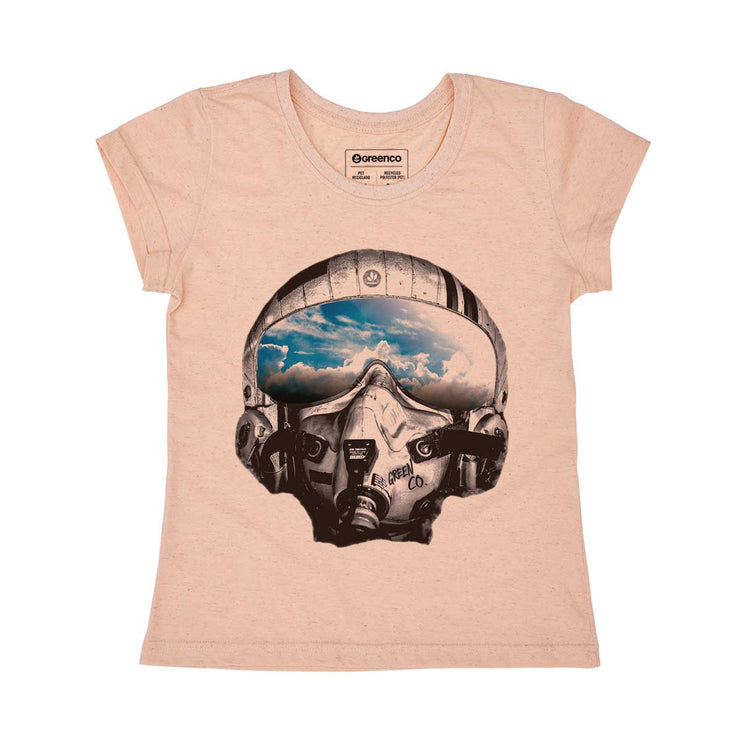 Recycled Polyester + Linen Women's T-shirt - Pilot