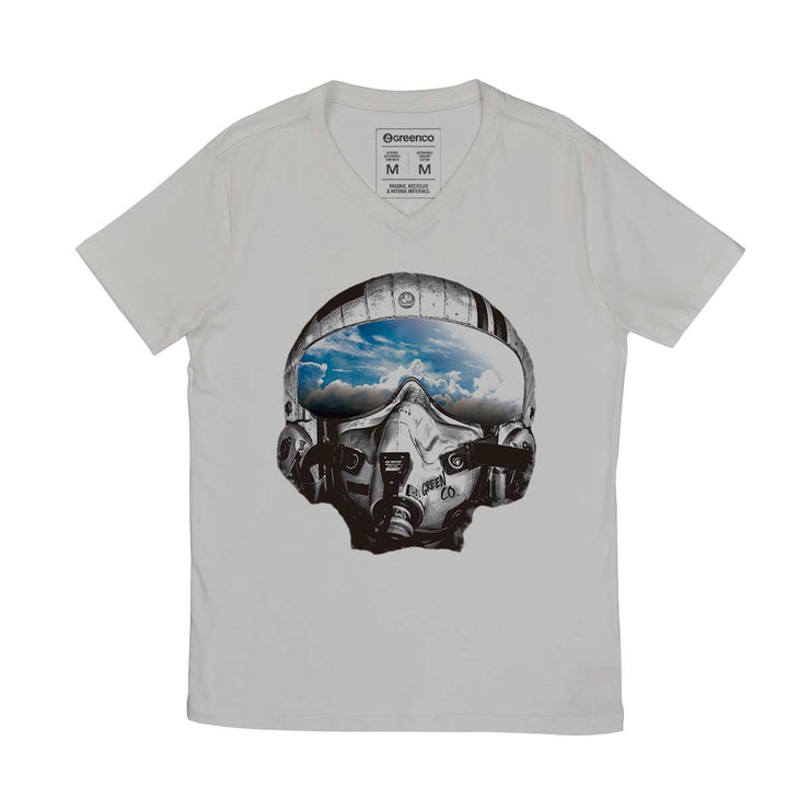 Men's V-neck T-shirt - Pilot