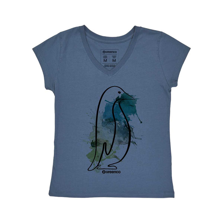 Women's V-neck T-shirt - Pinguim