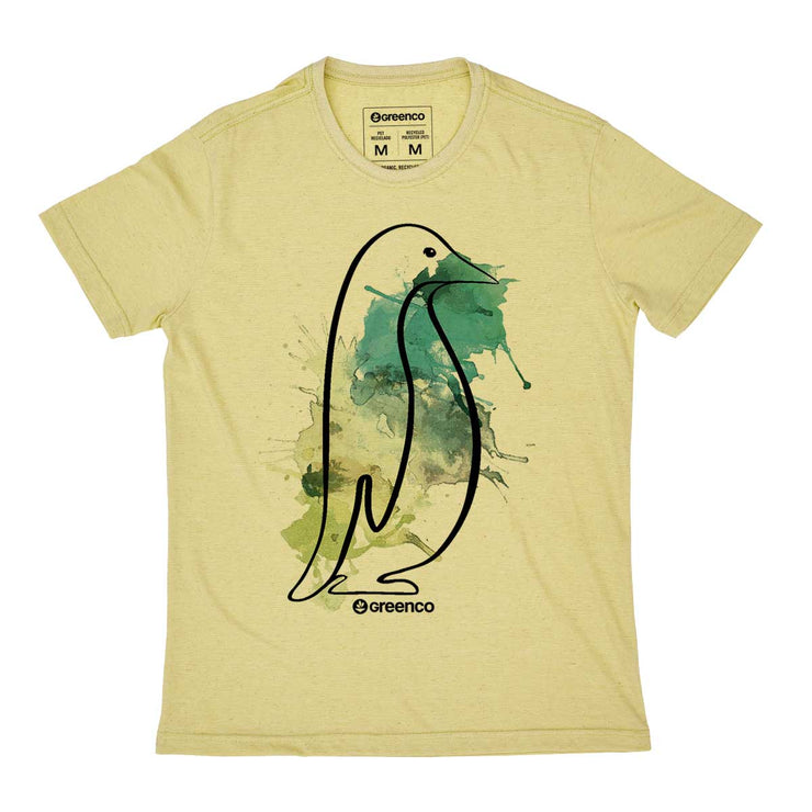 Recycled Polyester + Linen Men's T-shirt - Pinguim