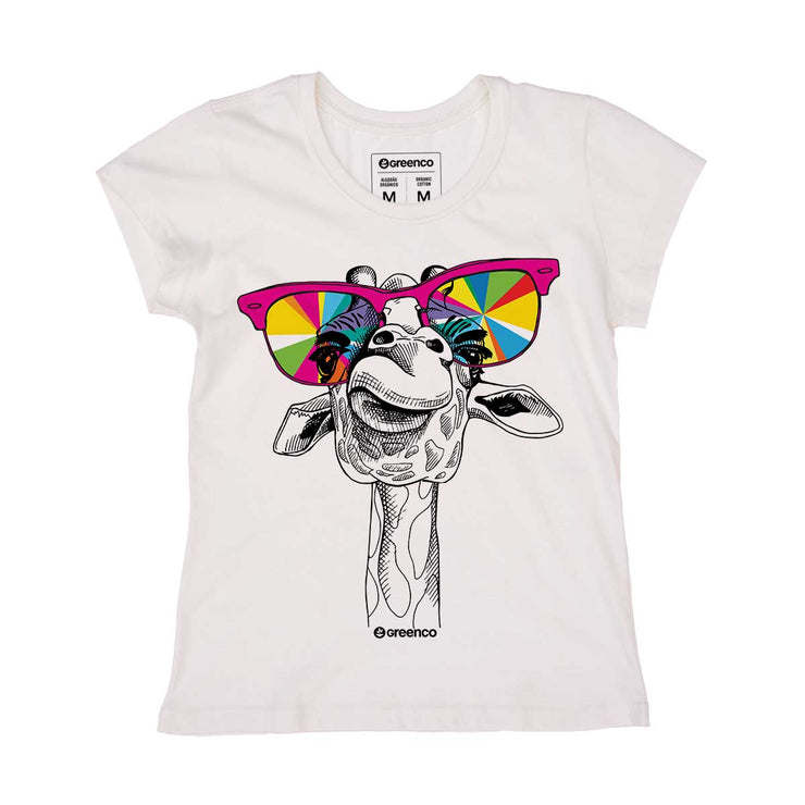 Organic Cotton Women's T-shirt - Crazy Giraffe