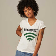 Women's V-neck T-shirt - Reconnect