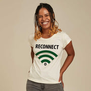 Recycled Polyester + Linen Women's T-shirt - Reconnect