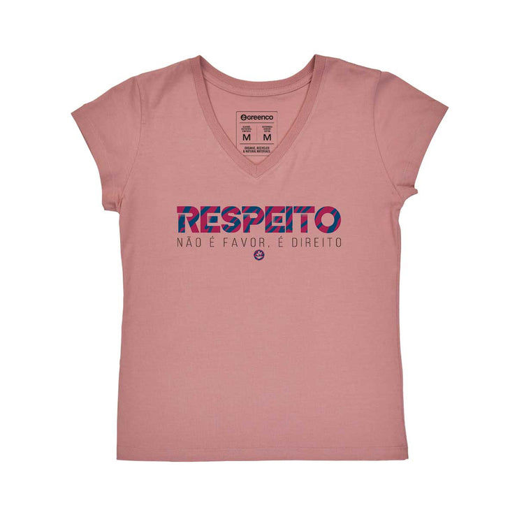 Women's V-neck T-shirt - Respeito