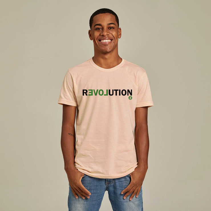 Recycled Polyester + Linen Men's T-shirt - Revolution
