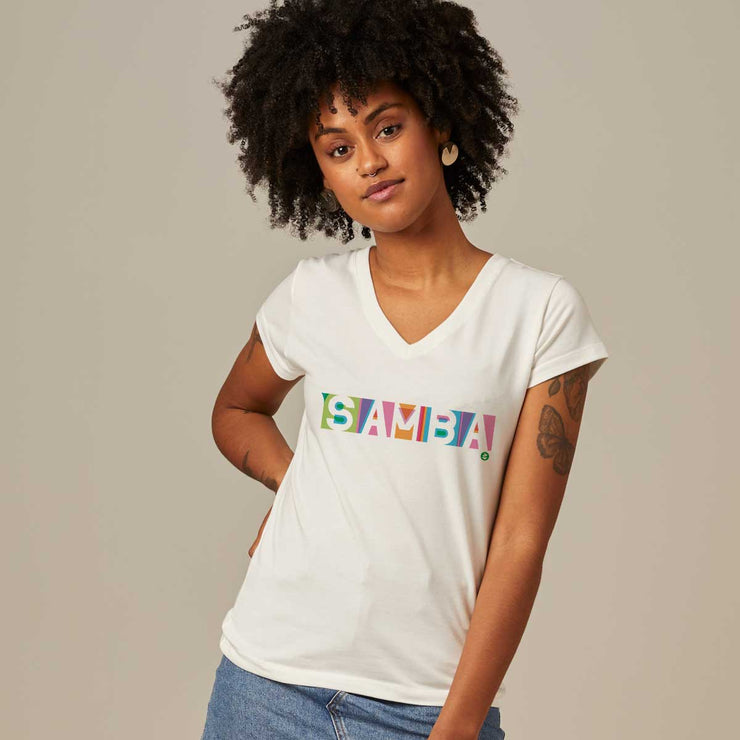 Women's V-neck T-shirt - Samba