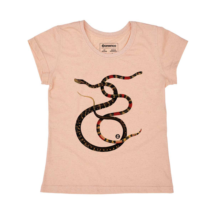 Recycled Polyester + Linen Women's T-shirt - Snakes