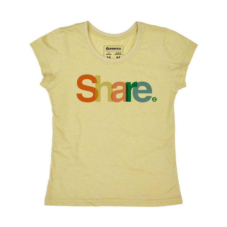 Recycled Polyester + Linen Women's T-shirt - Share