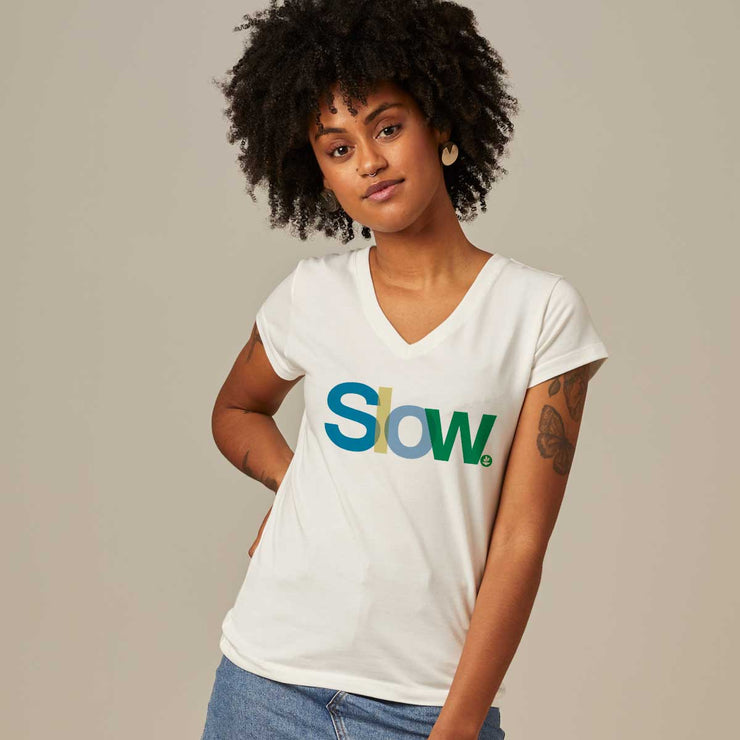 Women's V-neck T-shirt - Slow