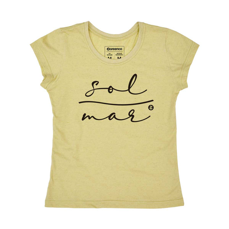Recycled Polyester + Linen Women's T-shirt - Sol e Mar
