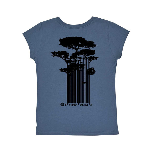 Women's V-neck T-shirt - Tree Code