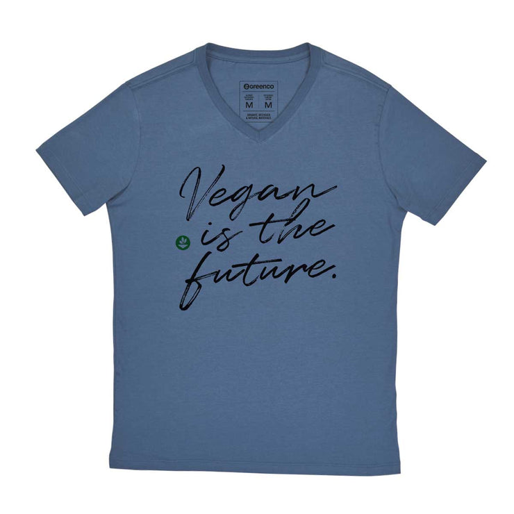 Men's V-neck T-shirt - Vegan Is The Future
