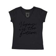 Women's V-neck T-shirt - Vegan Is The Future