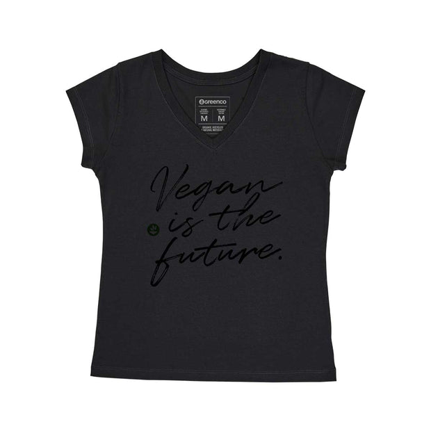 Women's V-neck T-shirt - Vegan Is The Future