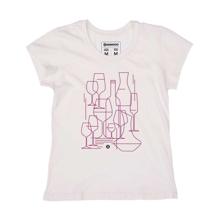 Organic Cotton Women's T-shirt - Graphic Wine