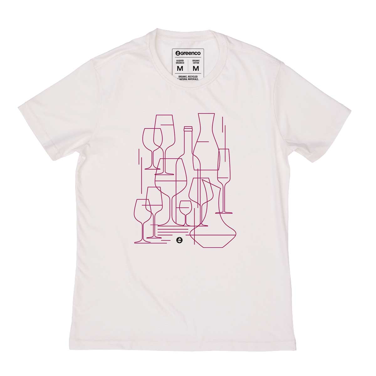 ganic Cotton Men's T-shirt - Graphic Wine