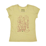 Recycled Polyester + Linen Women's T-shirt - Graphic Wine