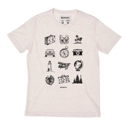 Recycled Polyester + Linen Men's T-shirt - Vintage Traveller