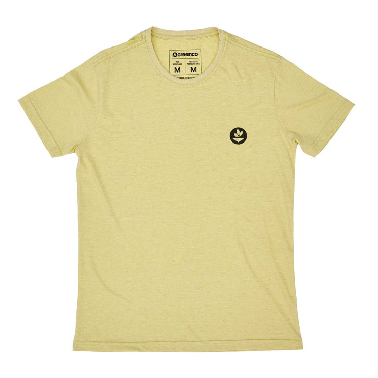 Recycled Polyester + Linen Men's T-shirt - Long Live Green