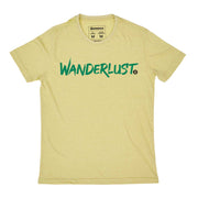 Recycled Polyester + Linen Men's T-shirt - Wanderlust Brush
