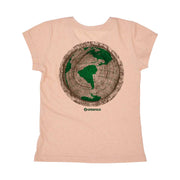Recycled Polyester + Linen Women's T-shirt - Green Wood World