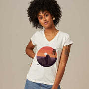 Women's V-neck T-shirt - Yosemite