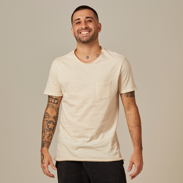 Linen Men's T-shirt - Natural
