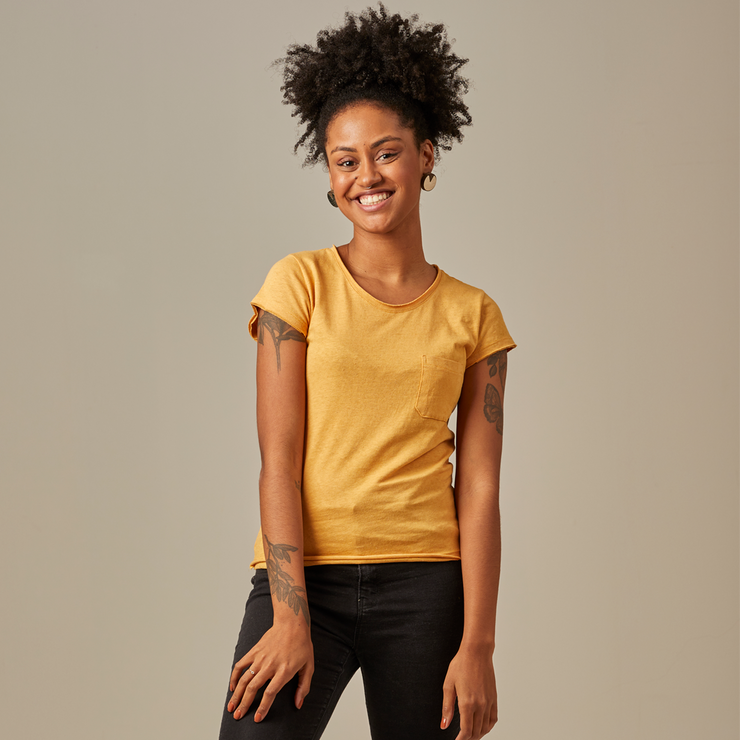 Linen Women's T-shirt - Yellow