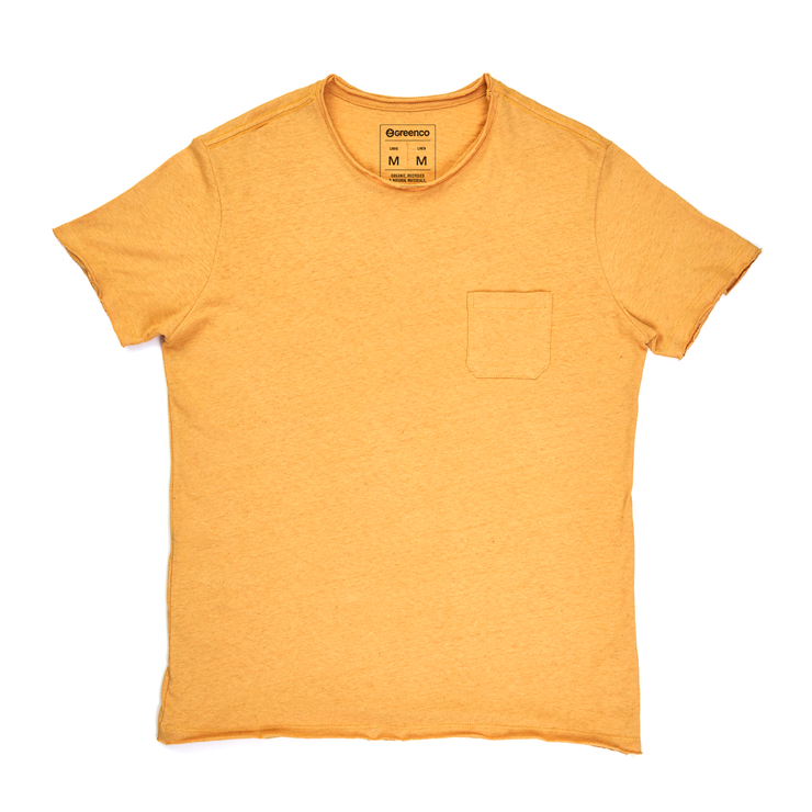 Linen Men's T-shirt - Yellow
